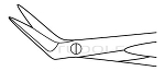 RU 1771-45R / Micro Scissors Streamline, Sh/Sh, Angeld 45°, Blade 10mm
, W/O. Ball, 18cm
, 7"