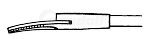 RU 8115-02 / Nasal Scissors, Serrated, Cvd. to Left, (Wl) 13 cm - 5", with LUER-LOCK
