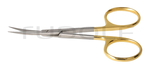 RU 2407-09M / Fine Scissors, Cvd., Sc,Tc 9 cm, 3 1/2"